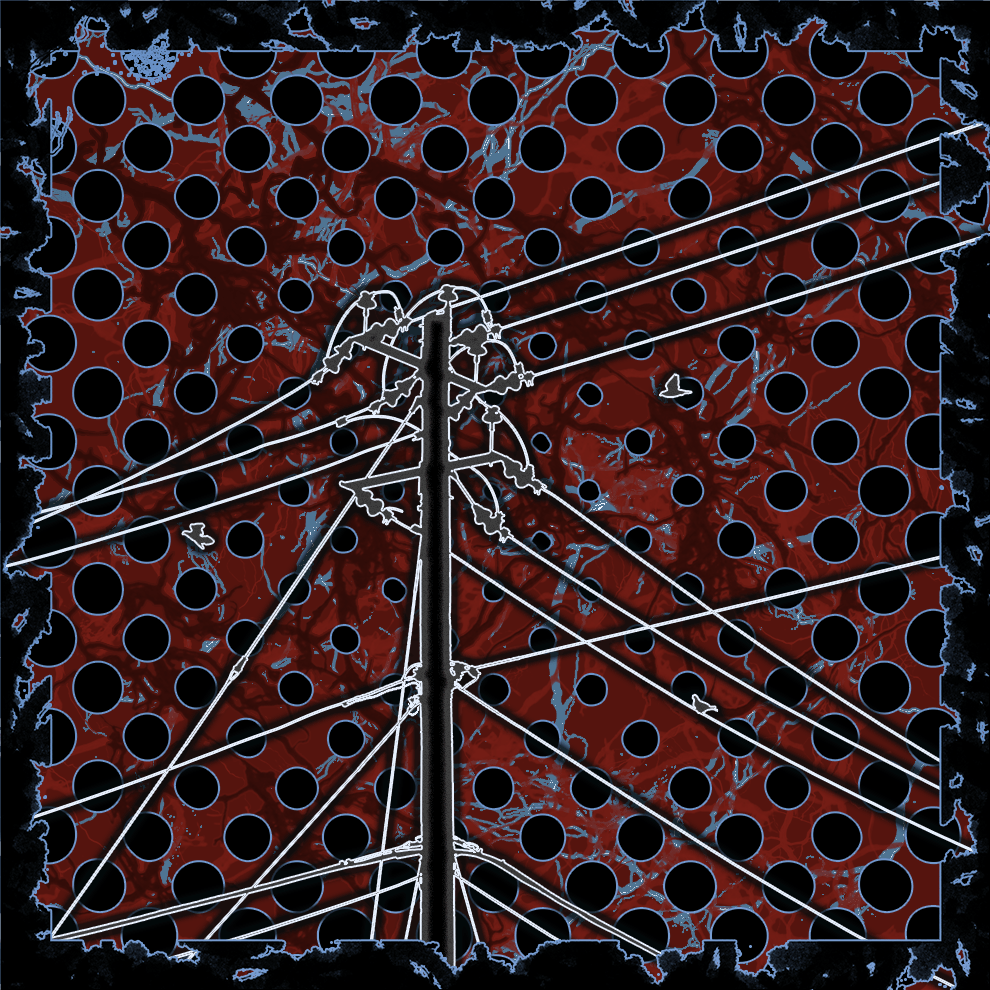 Telephone Pole on a abstract background.